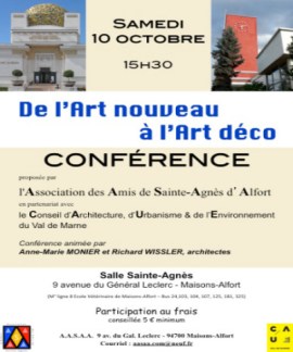Conférence Art nouveau Art déco 10-10-2015